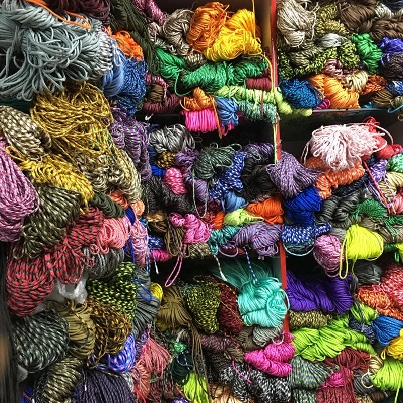 Paracord cord, length 5, 15 or 30 m, 4 mm, for camping, survival, parachute, hiking, tent, accessories