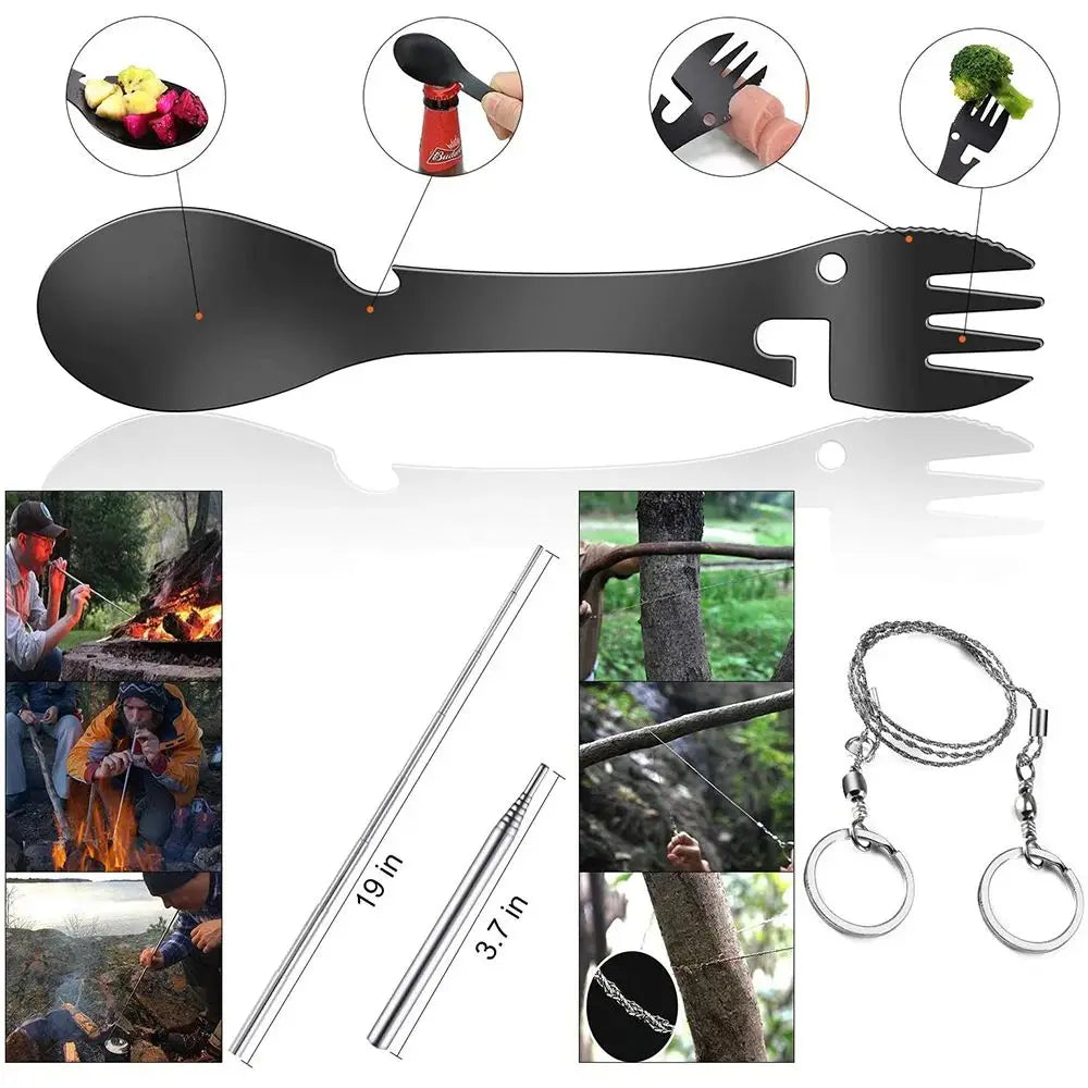 Emergency Survival Kit, Multi-Function Camping Gear, Tactical Gear, Outdoor Adventure