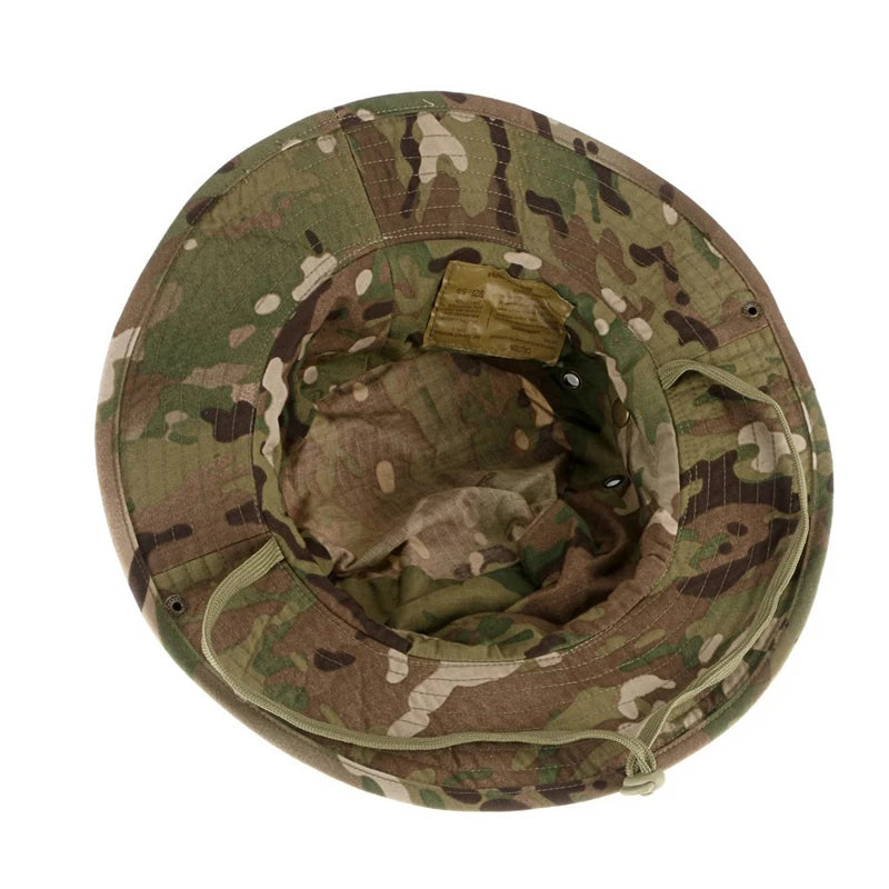Camouflage tactical hat, bucket hat ideal for camping, climbing, fishing, hiking