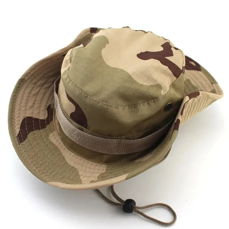 Outdoor camouflage military hat, breathable hiking bucket hat