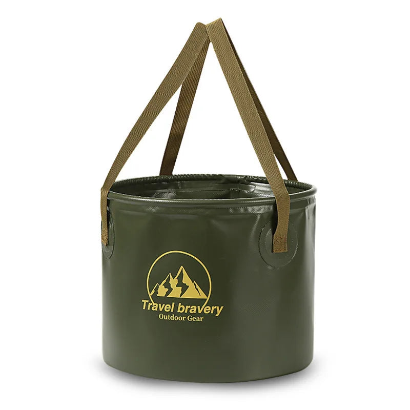 Foldable, portable, waterproof and multifunctional bucket for camping and hiking