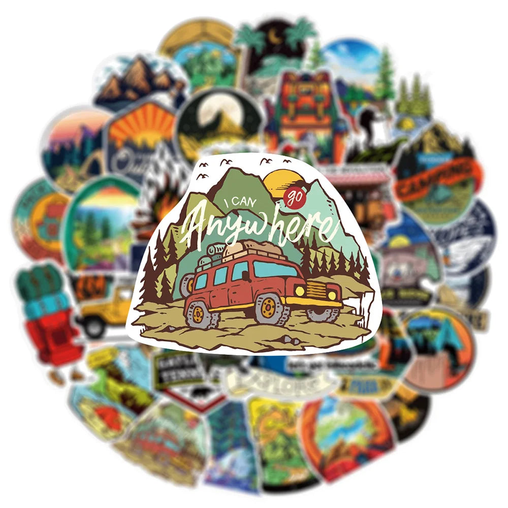 Pack of 10/30/50/100 waterproof decoration stickers