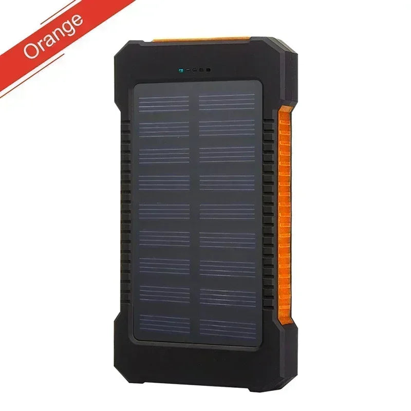 100000mAh Solar Power Bank, Waterproof Portable Charger with SOS Flashlight