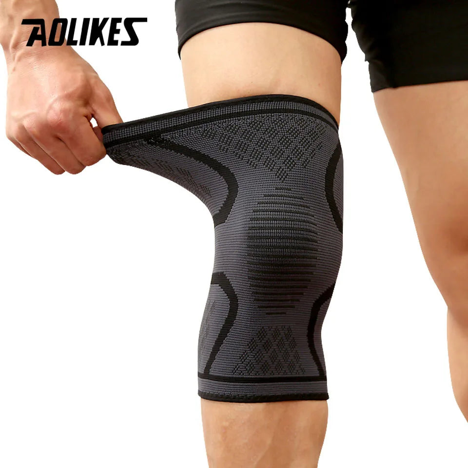 AOLIKES 1 Piece Nylon Elastic Knee Support Brace for Sports Running Hiking
