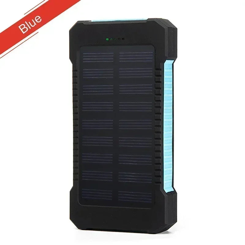 100000mAh Solar Power Bank, Waterproof Portable Charger with SOS Flashlight