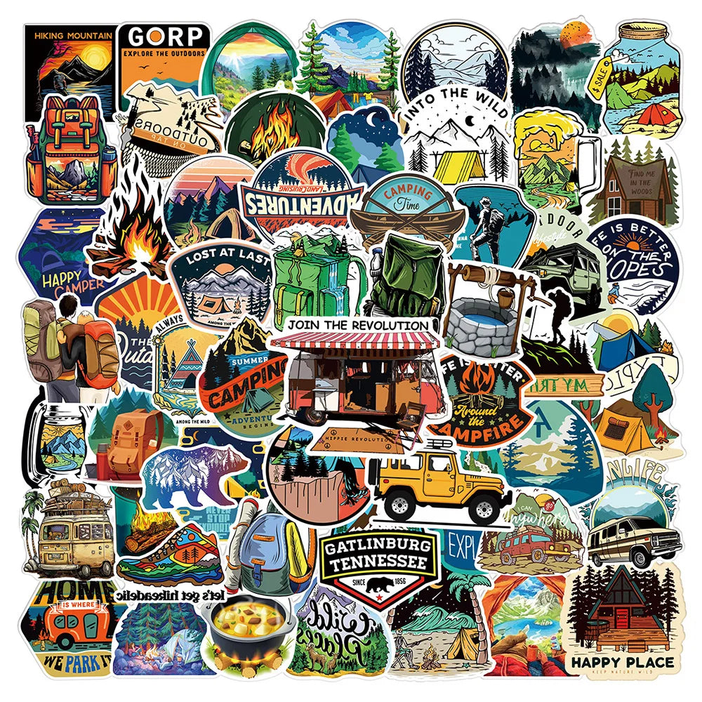 Pack of 10/30/50/100 waterproof decoration stickers