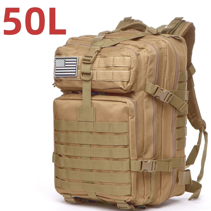 25L/50L Waterproof Backpack for Hiking, Fishing, Hunting, Outdoor Sports, Camping