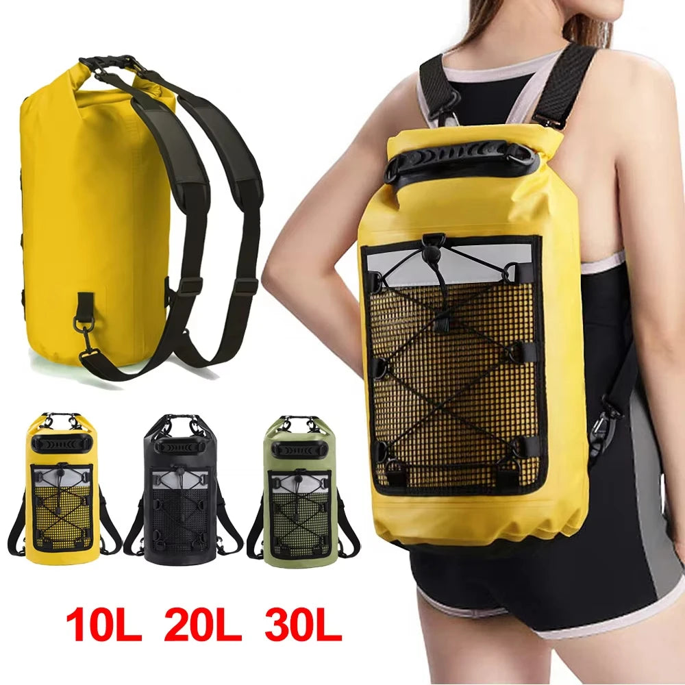 10L 20L 30L PVC Waterproof Swimming Backpack for Kayaking Trekking Rafting Boating