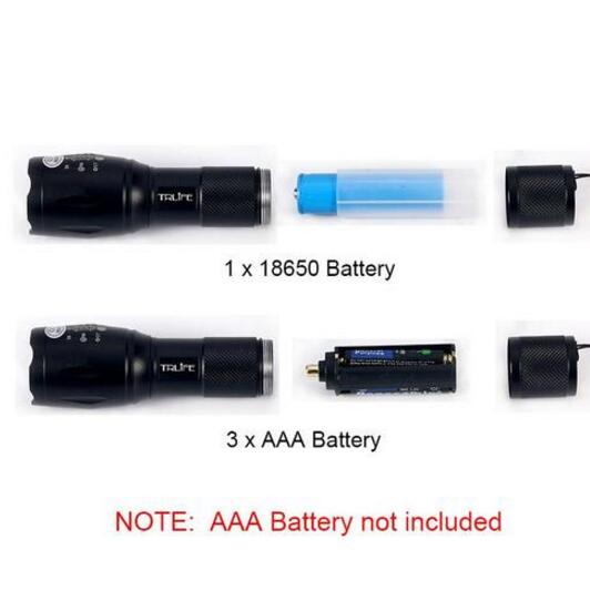 Lampe torche tactique à LED 5 000 lumens, haute puissance