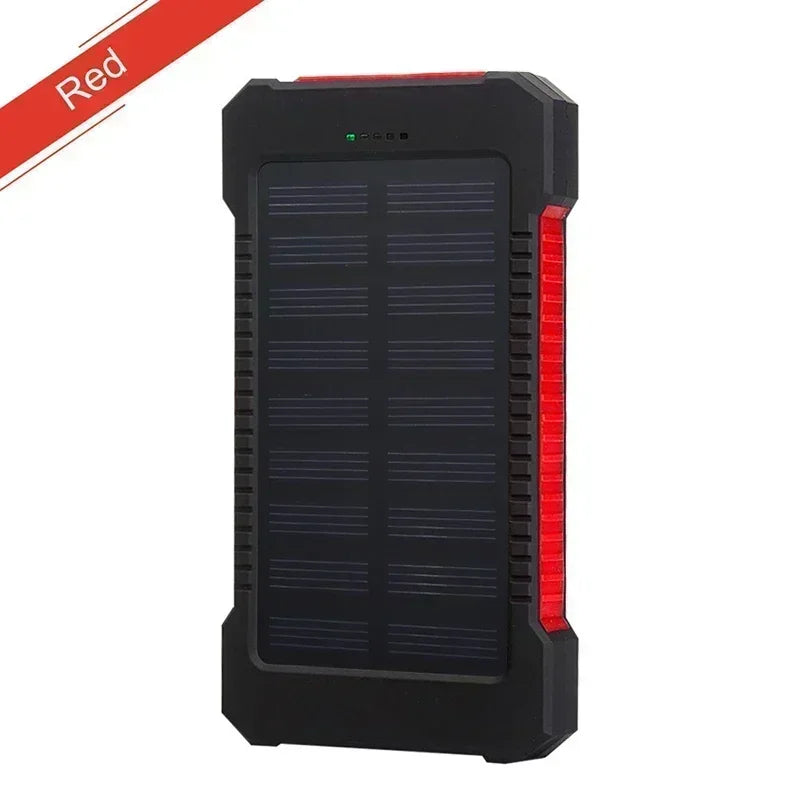 100000mAh Solar Power Bank, Waterproof Portable Charger with SOS Flashlight