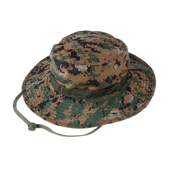 Camouflage tactical hat, bucket hat ideal for camping, climbing, fishing, hiking