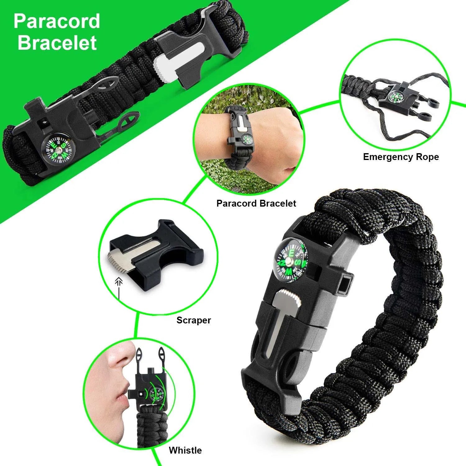 Emergency Survival Kit, Multi-Function Camping Gear, Tactical Gear, Outdoor Adventure
