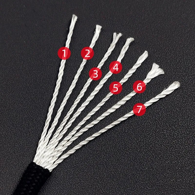 Paracord cord, length 5, 15 or 30 m, 4 mm, for camping, survival, parachute, hiking, tent, accessories
