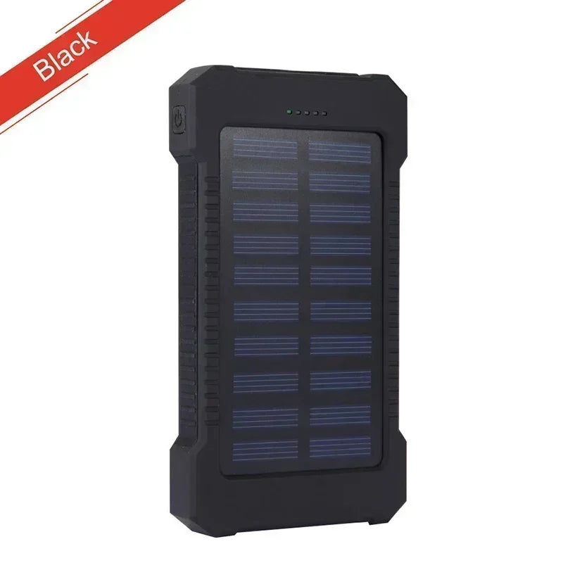 100000mAh Solar Power Bank, Waterproof Portable Charger with SOS Flashlight
