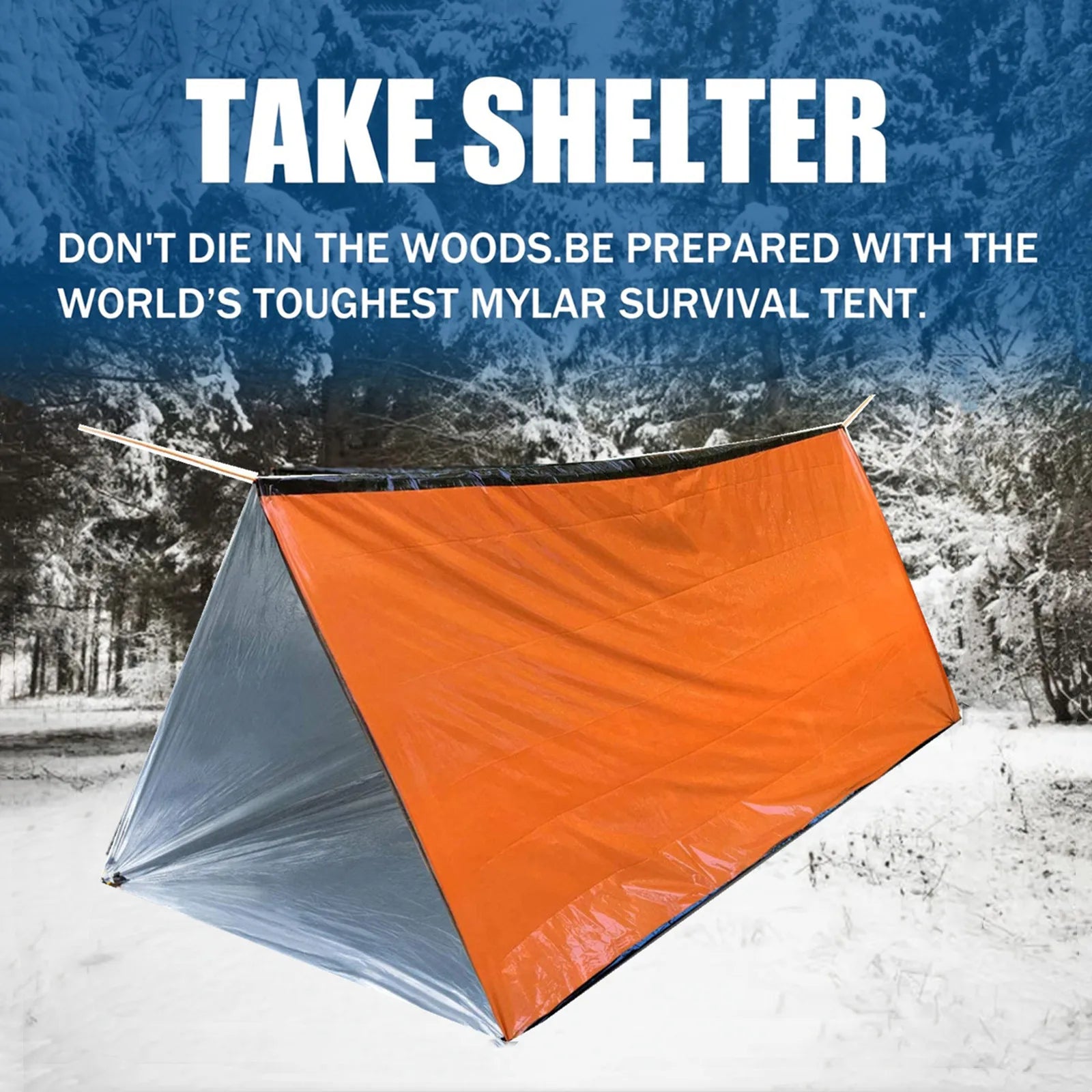2 Person Outdoor Camping Tent, Waterproof Rescue Tent, Emergency Survival Tent Kit, Outdoor Camping Mat