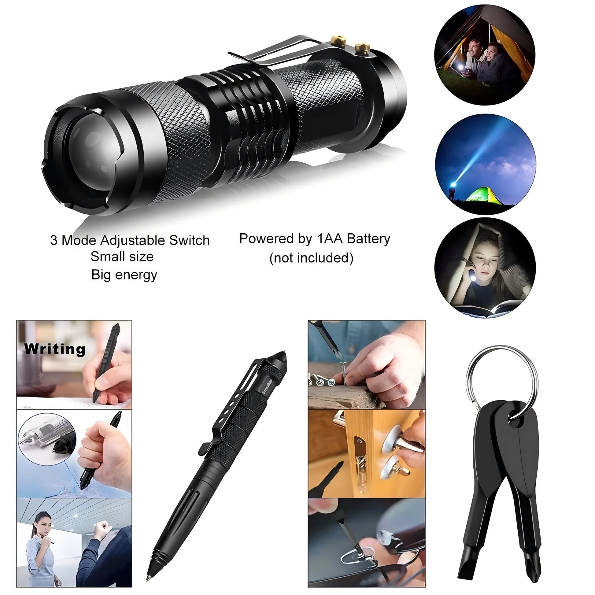 Emergency Survival Kit, Multi-Function Camping Gear, Tactical Gear, Outdoor Adventure