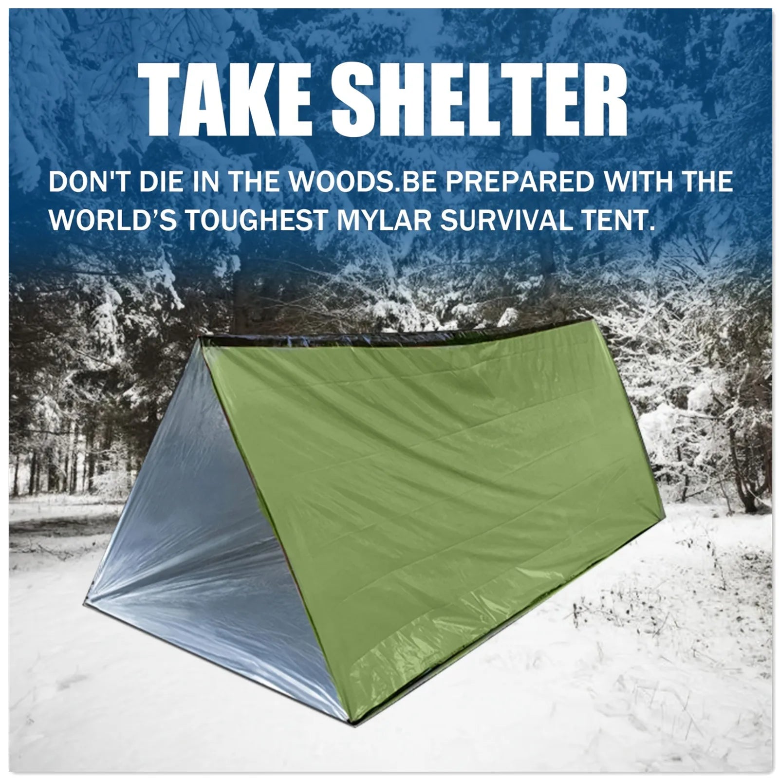 2 Person Outdoor Camping Tent, Waterproof Rescue Tent, Emergency Survival Tent Kit, Outdoor Camping Mat