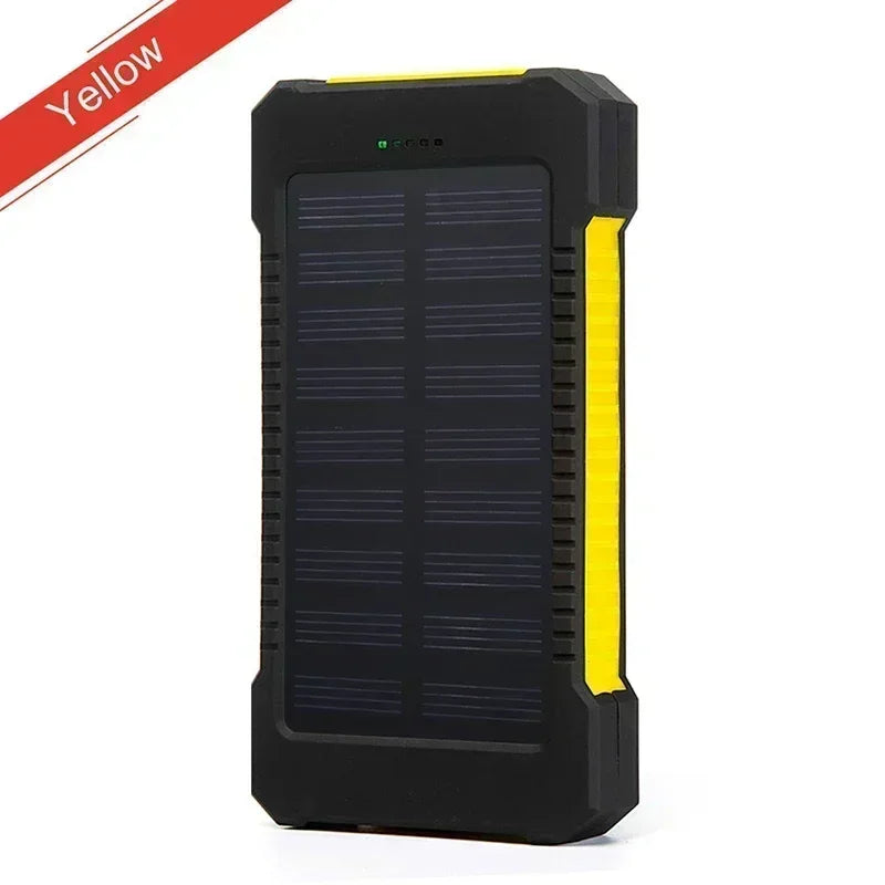 100000mAh Solar Power Bank, Waterproof Portable Charger with SOS Flashlight