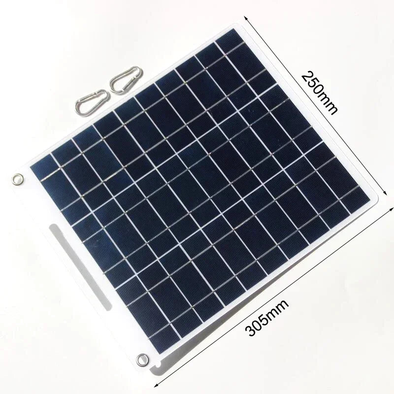 100W Waterproof Solar Panel – 5V Portable Dual USB Solar Charger for Outdoor Camping, Phones & Devices-3