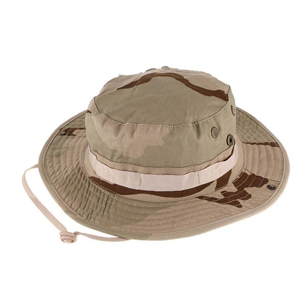 Camouflage tactical hat, bucket hat ideal for camping, climbing, fishing, hiking