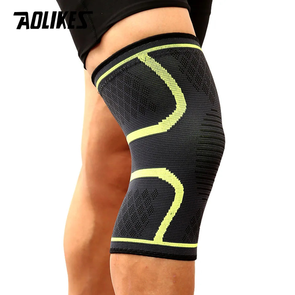 AOLIKES 1 Piece Nylon Elastic Knee Support Brace for Sports Running Hiking