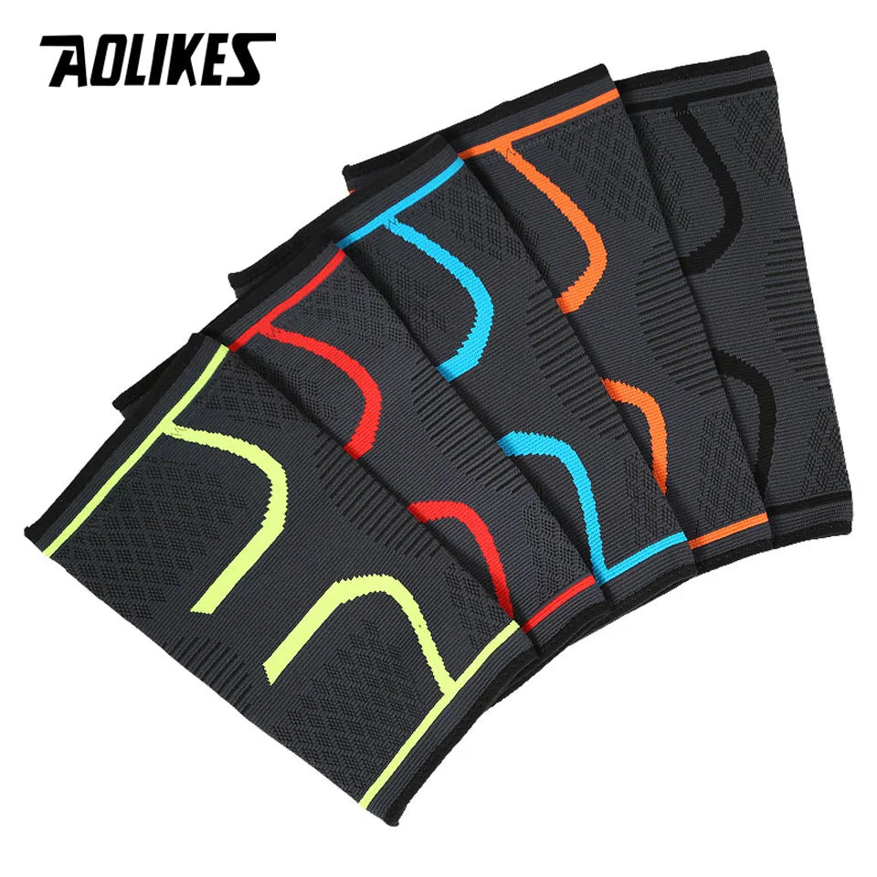 AOLIKES 1 Piece Nylon Elastic Knee Support Brace for Sports Running Hiking
