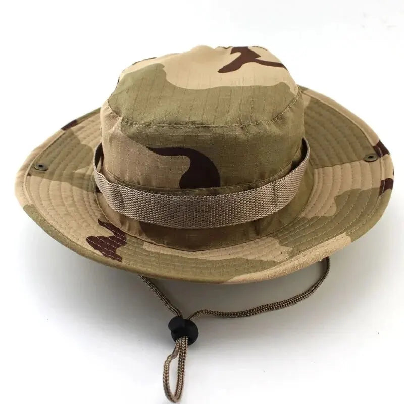 Outdoor camouflage military hat, breathable hiking bucket hat