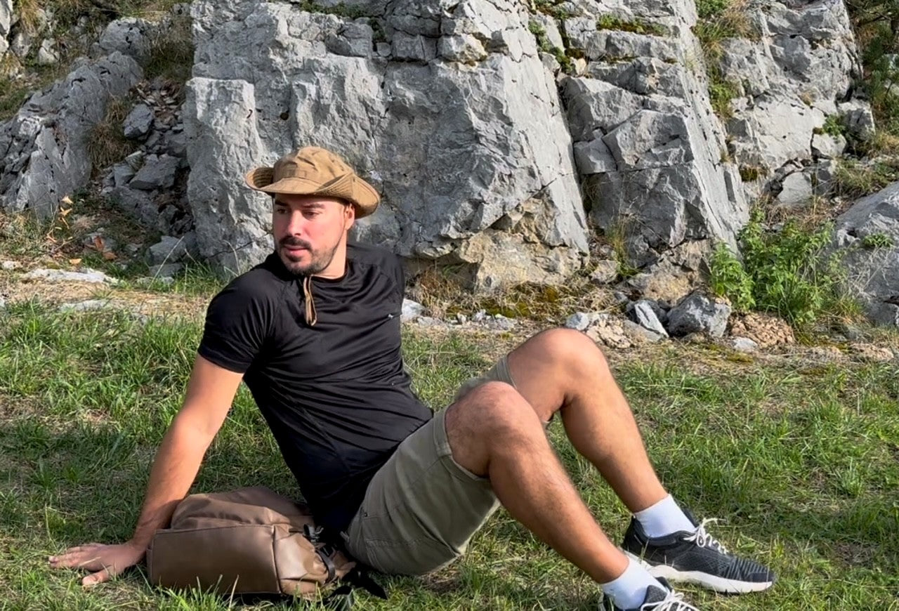 Camouflage tactical hat, bucket hat ideal for camping, climbing, fishing, hiking