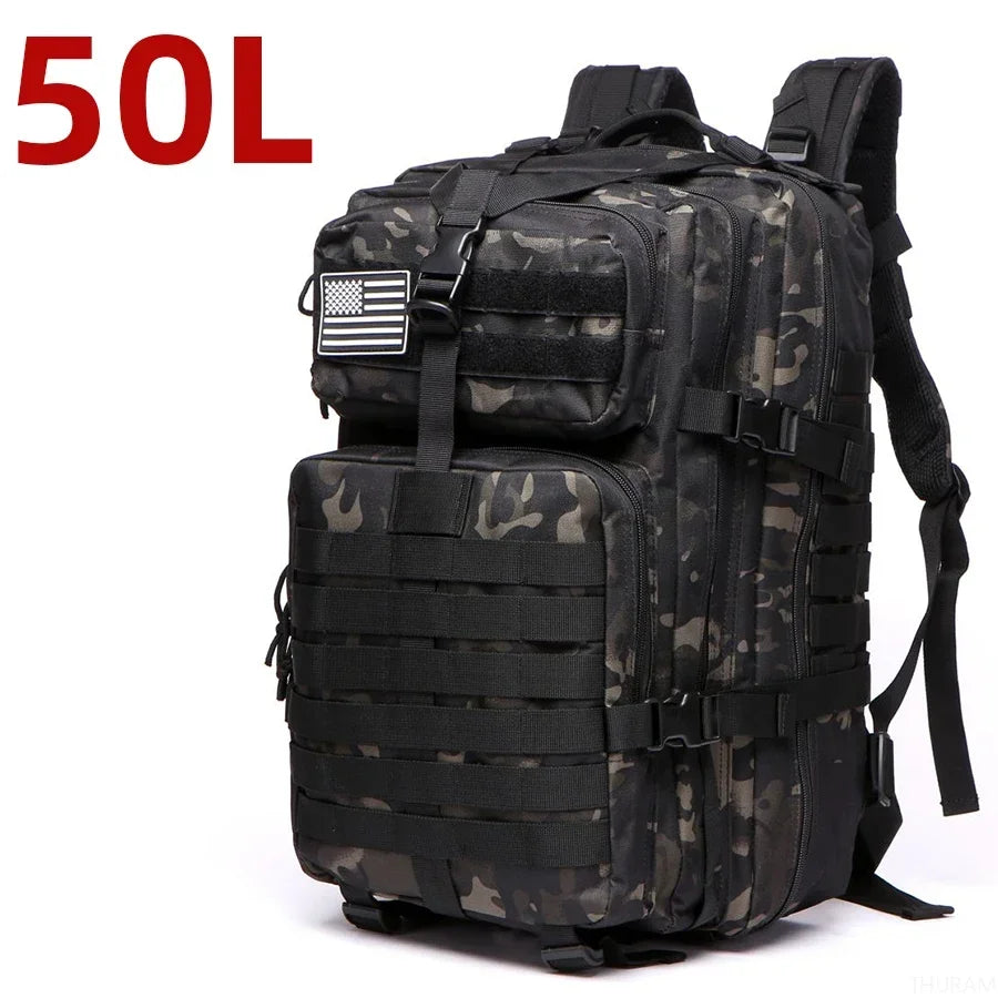 25L/50L Waterproof Backpack for Hiking, Fishing, Hunting, Outdoor Sports, Camping