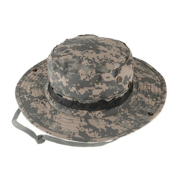 Camouflage tactical hat, bucket hat ideal for camping, climbing, fishing, hiking