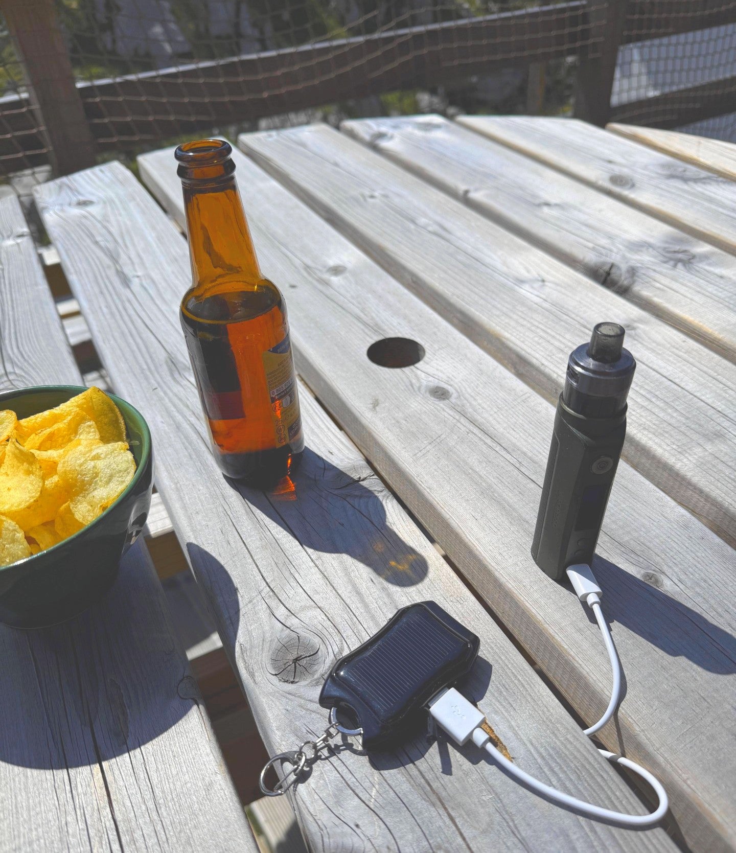 Solar keychain charger