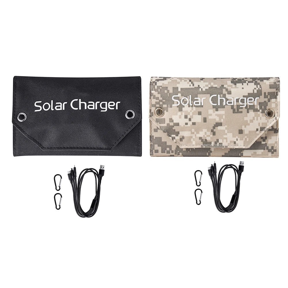 12W Foldable Solar Panel, 5V USB Solar Charger, for Camping, Hiking, Cable Included