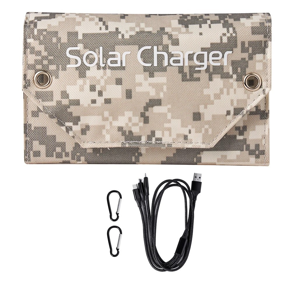 12W Foldable Solar Panel, 5V USB Solar Charger, for Camping, Hiking, Cable Included