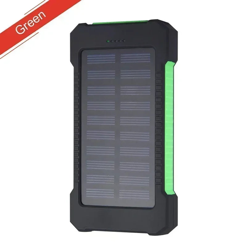 100000mAh Solar Power Bank, Waterproof Portable Charger with SOS Flashlight