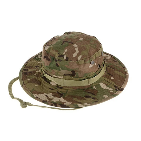 Camouflage tactical hat, bucket hat ideal for camping, climbing, fishing, hiking