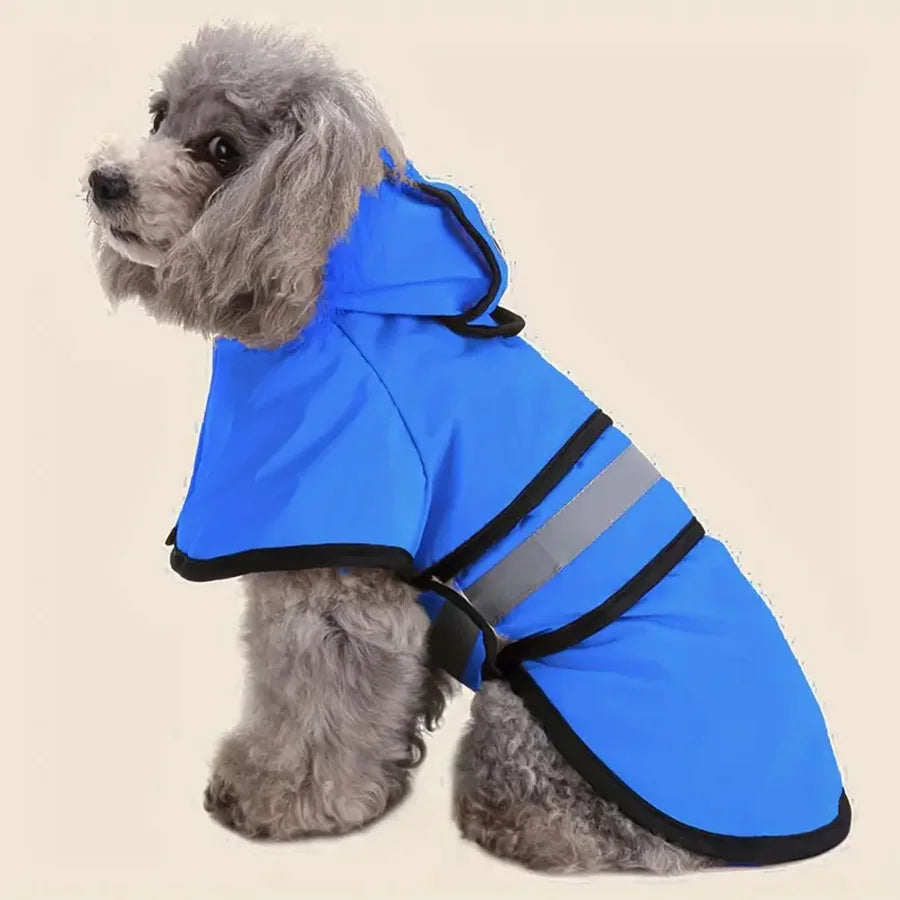 Adjustable, waterproof and windproof dog raincoat