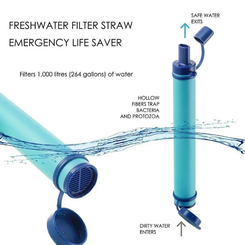 Filtre à eau d'extérieur, purificateur d'eau de survie d'urgence pour le camping