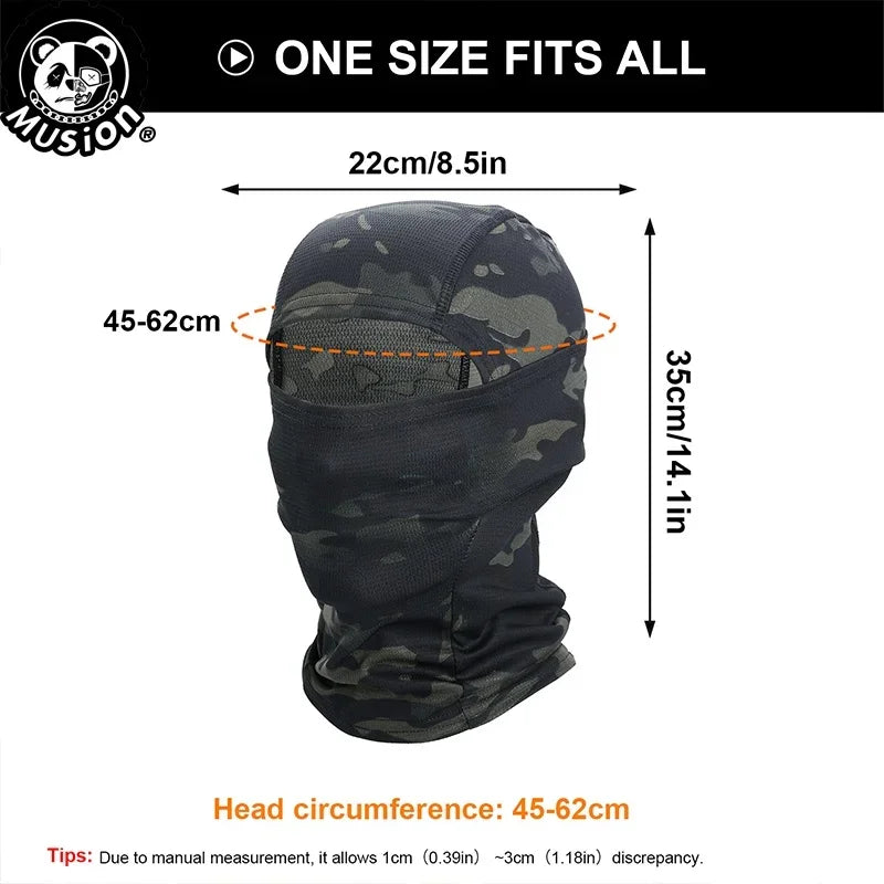 Musion Camouflage Balaclava Face Mask Bandana Hood Headwear for Motorcycle Skiing Hunting