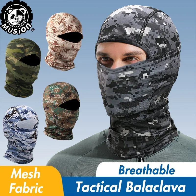 Musion Camouflage Balaclava Face Mask Bandana Hood Headwear for Motorcycle Skiing Hunting