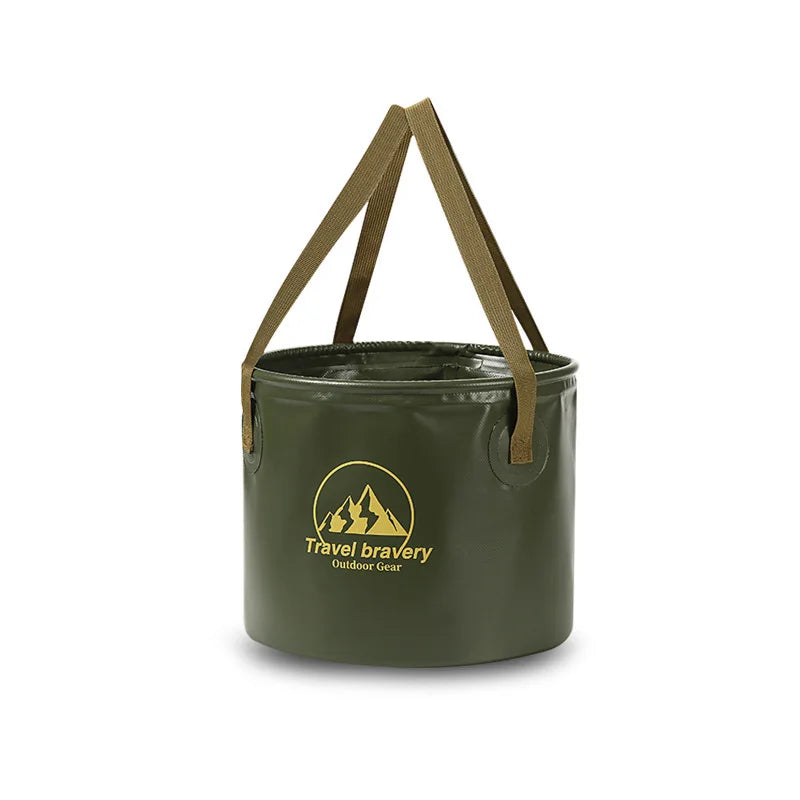 Foldable, portable, waterproof and multifunctional bucket for camping and hiking