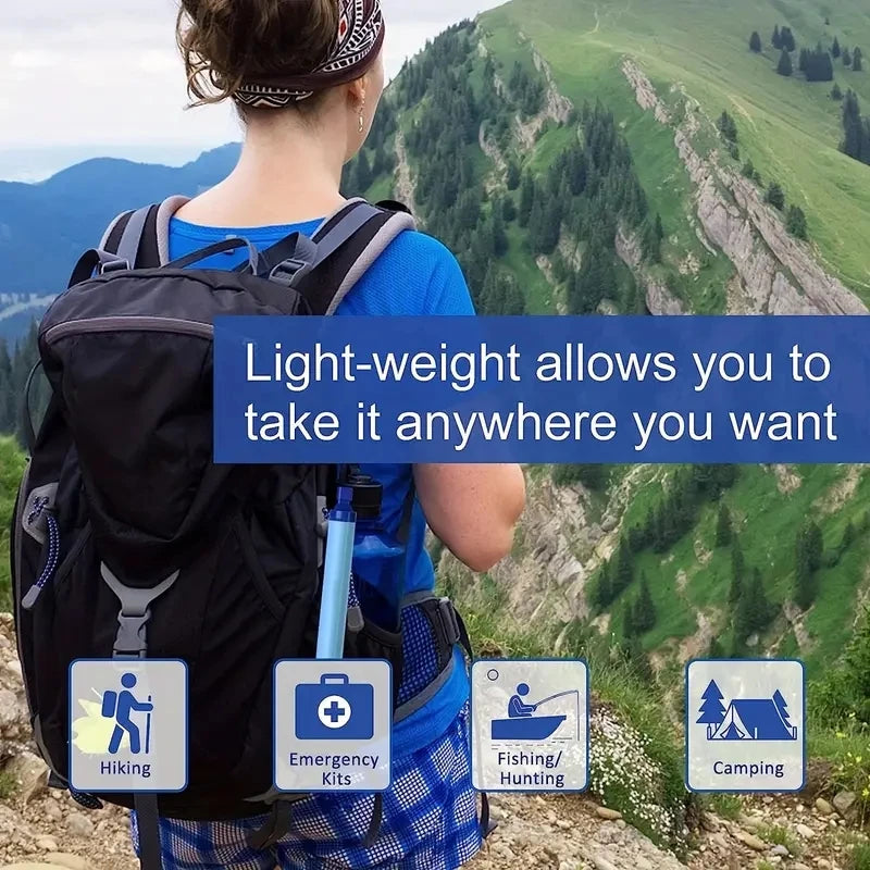 Filtre à eau d'extérieur, purificateur d'eau de survie d'urgence pour le camping