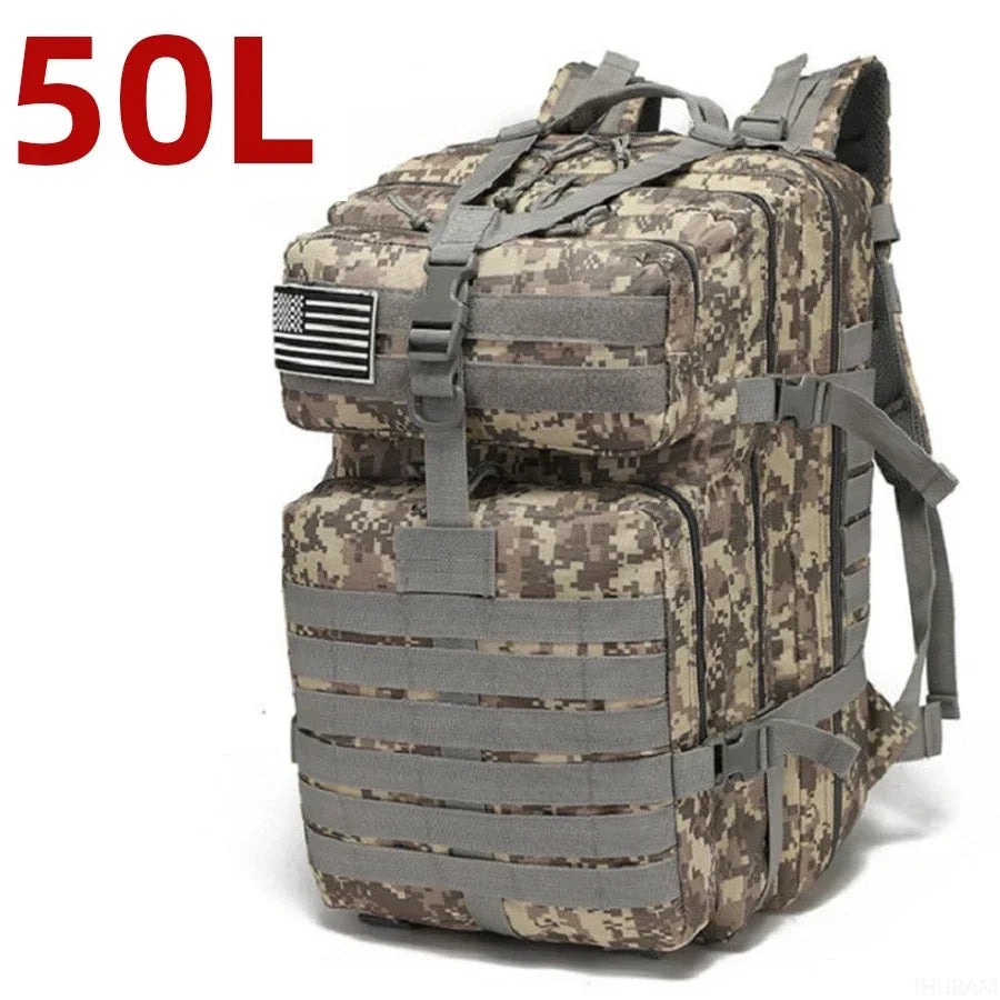 25L/50L Waterproof Backpack for Hiking, Fishing, Hunting, Outdoor Sports, Camping