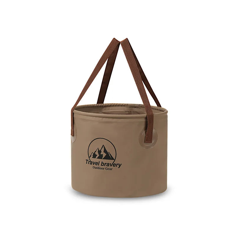 Foldable, portable, waterproof and multifunctional bucket for camping and hiking