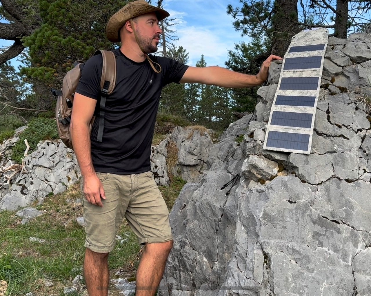 12W Foldable Solar Panel, 5V USB Solar Charger, for Camping, Hiking, Cable Included