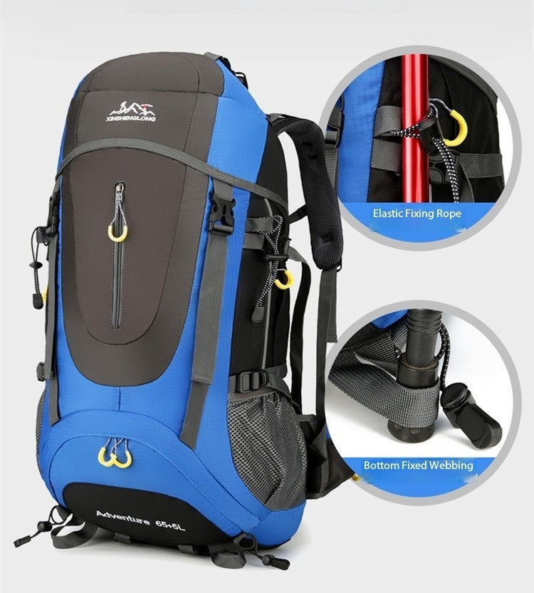 70L Large Capacity Hiking Backpack, Lightweight and Waterproof