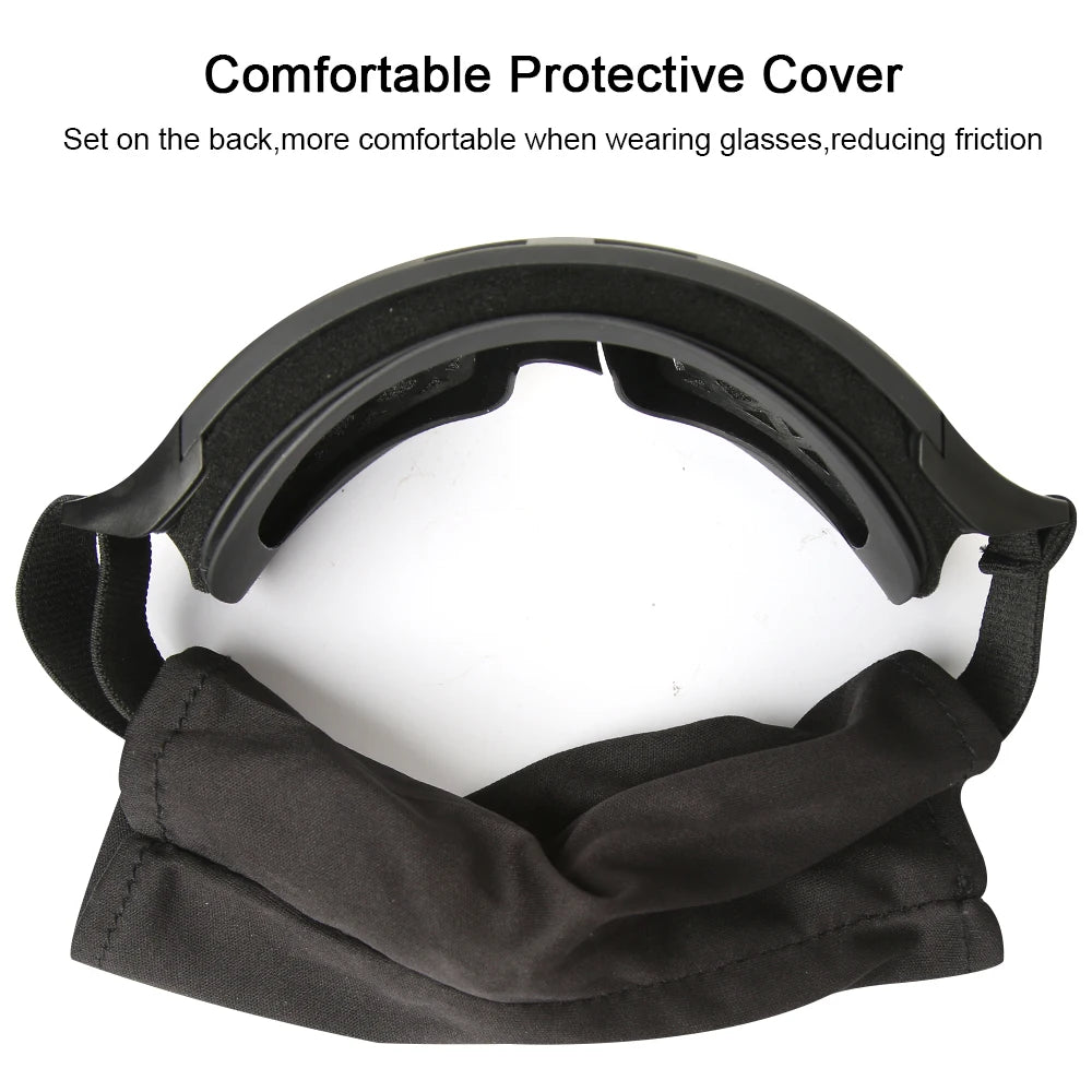 JSJM Tactical Goggles 3 Lens Windproof Dustproof CS Protection