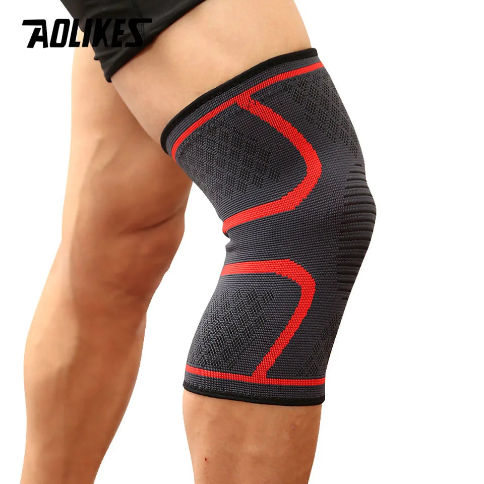 AOLIKES 1 Piece Nylon Elastic Knee Support Brace for Sports Running Hiking 