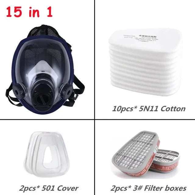 Full Face Respirator Gas Mask 40mm Activated Carbon Filter Cartridge Suitable for Fumes Chemical, Spray Paint, Tactical Survival