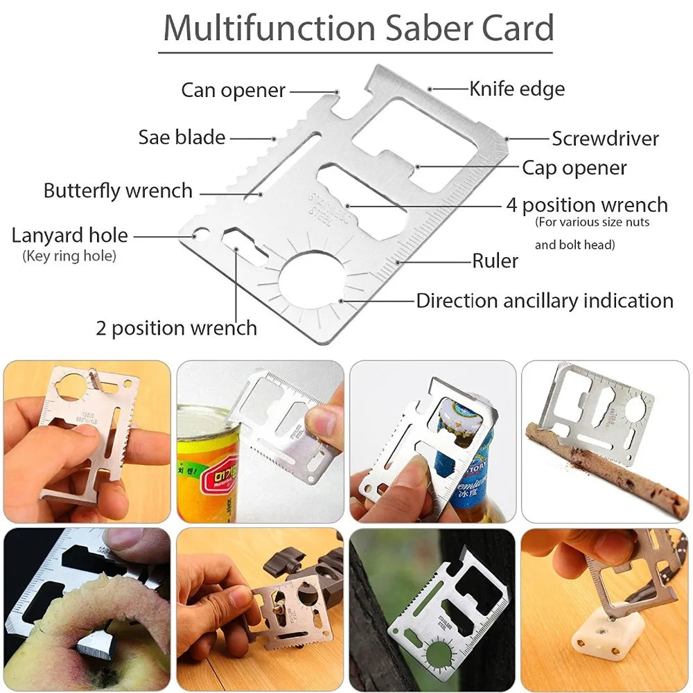 Emergency Survival Kit, Multi-Function Camping Gear, Tactical Gear, Outdoor Adventure