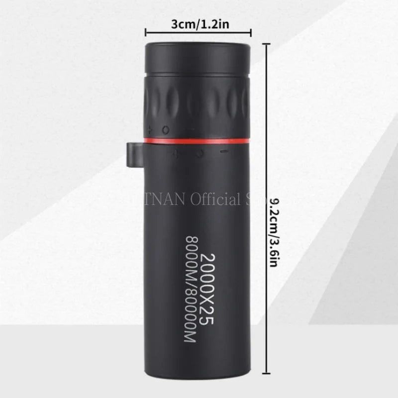 2000x25 HD Outdoor Monocular Telescope Portable Telescope Hunting Bird Watching 